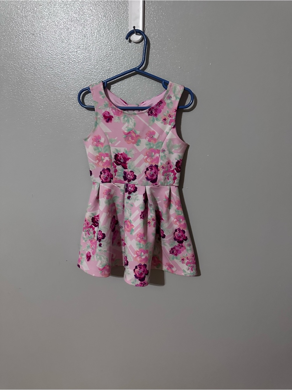 George Pink Floral Sleeveless Fit-and-Flare Dress